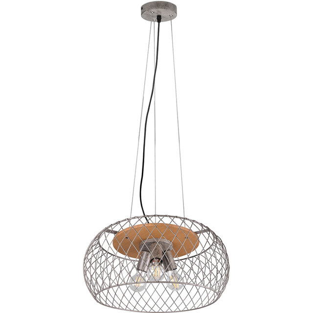 HLW LED LED Pendant Lamp Trion Tymon - 3-light Round Aluminum with Antique Nickel