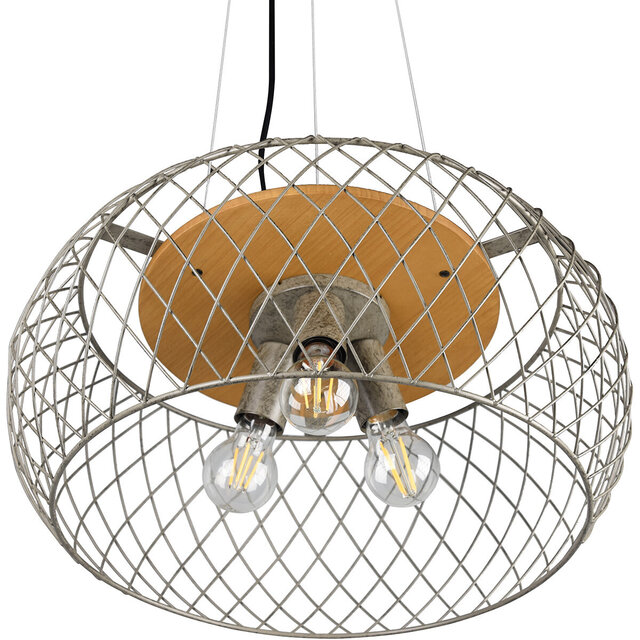 HLW LED LED Pendant Lamp Trion Tymon - 3-light Round Aluminum with Antique Nickel