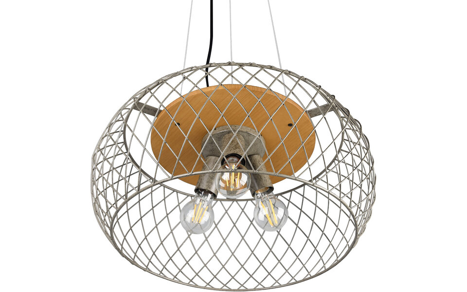 HLW LED LED Hanglamp Trion Tymon - 3-lichts Rond Aluminium met Antiek Nikkel HLW LED LED Hanglamp Trion Tymon - 3-lichts Rond Aluminium met Antiek Nikkel