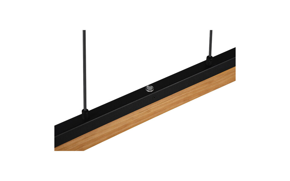 HLW LED LED Hanglamp 25W - Dimbaar, Mat Zwart/Wit - Warm Wit 3000K, Aluminium