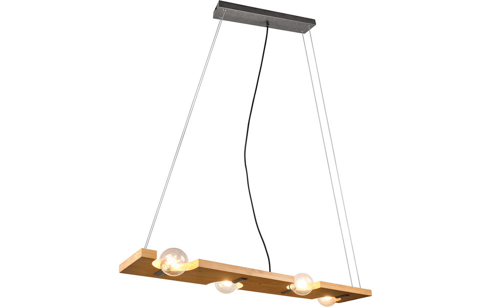 HLW LED LED Pendant Lamp Trion Taylan - 4-light Rectangular Antique Nickel Aluminum