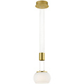 Witte & Gouden Dimbare LED Hanglamp 8W - Warm Wit Licht 3000K Witte & Gouden Dimbare LED Hanglamp 8W - Warm Wit Licht 3000K