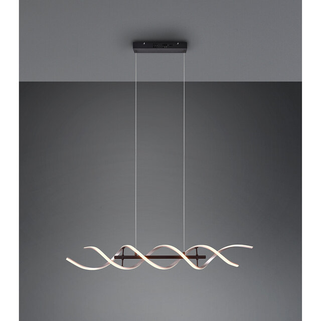 HLW LED LED Pendant Lamp Trion Sarina 45W - Dimmable, Adjustable Color, Brushed Silver