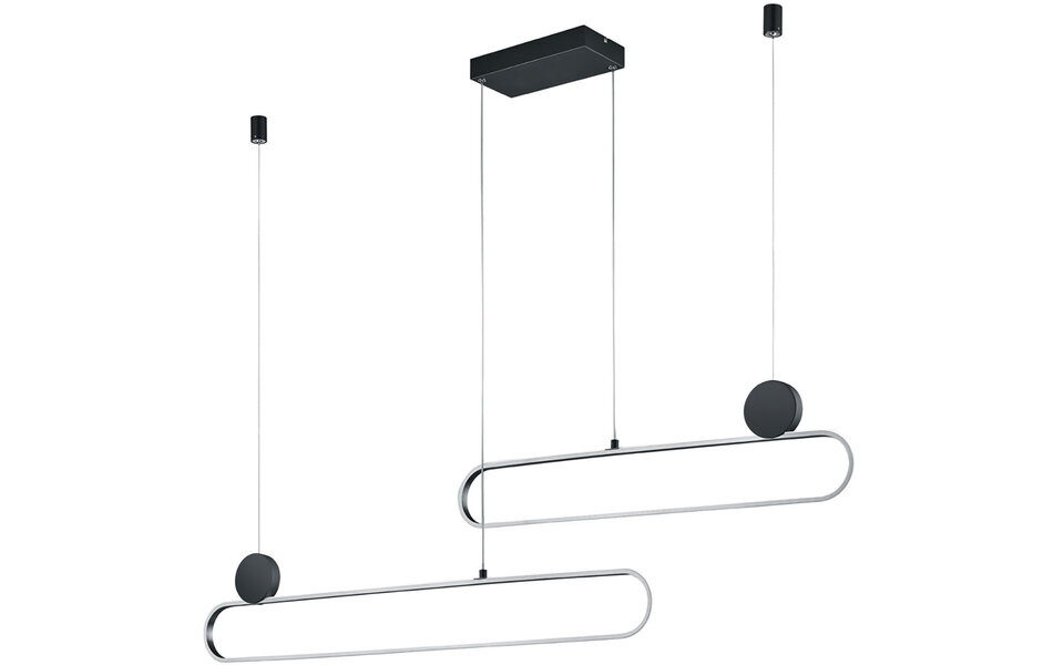 HLW LED Trion Grada 54W Dimbare LED Hanglamp - Geborsteld Zilver, Aanpasbare Kleur