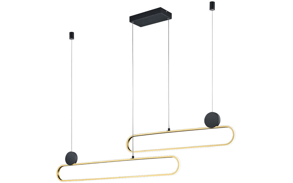 HLW LED Dimmable LED Pendant Lamp 54W Matte Gold - Trion Grada Aluminum Rectangle