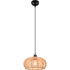 HLW LED Trion Irene LED Pendant Lamp Wood - E27 Fitting, 1-light, Brown, Adjustable