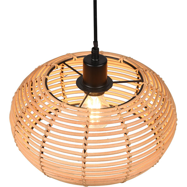 HLW LED Trion Irene LED Hanglamp Hout - E27 Fitting, 1-lichts, Bruin, Verstelbaar HLW LED Trion Irene LED Hanglamp Hout - E27 Fitting, 1-lichts, Bruin, Verstelbaar