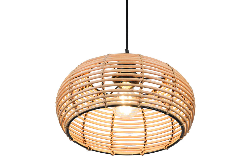 HLW LED Trion Irene LED Pendant Lamp Wood - E27 Fitting, 1-light, Brown, Adjustable