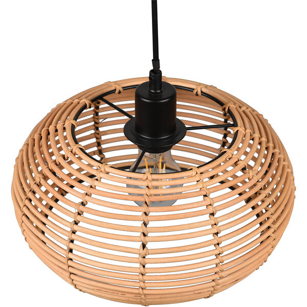 HLW LED Trion Irene LED Hanglamp Hout - E27 Fitting, 1-lichts, Bruin, Verstelbaar HLW LED Trion Irene LED Hanglamp Hout - E27 Fitting, 1-lichts, Bruin, Verstelbaar