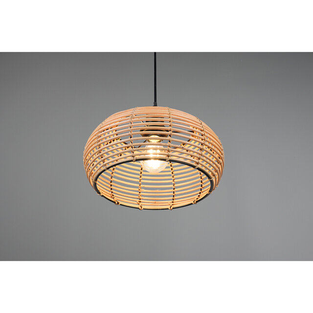 HLW LED Trion Irene LED Pendant Lamp Wood - E27 Fitting, 1-light, Brown, Adjustable