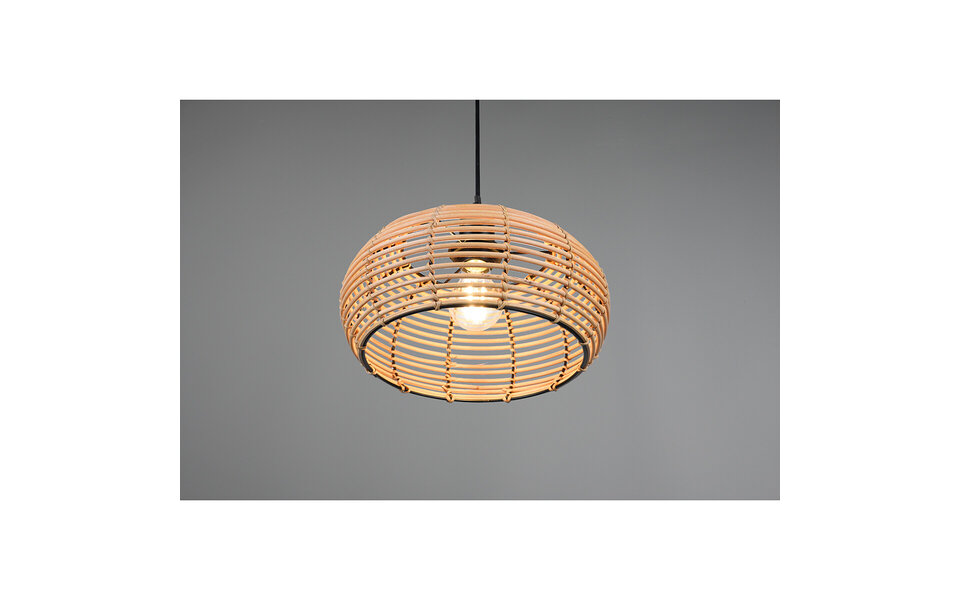 HLW LED Trion Irene LED Hanglamp Hout - E27 Fitting, 1-lichts, Bruin, Verstelbaar