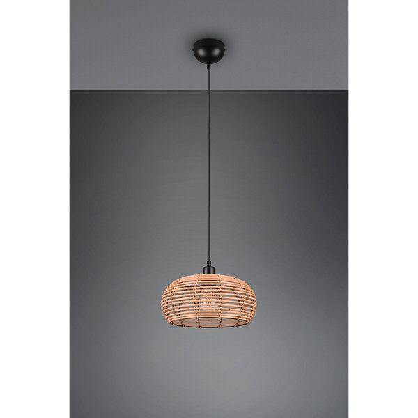 HLW LED Trion Irene LED Hanglamp Hout - E27 Fitting, 1-lichts, Bruin, Verstelbaar HLW LED Trion Irene LED Hanglamp Hout - E27 Fitting, 1-lichts, Bruin, Verstelbaar