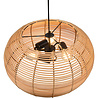 HLW LED LED Pendant Lamp Wood Trion Irene - 3-light round with E27 fitting, brown