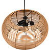 HLW LED LED Pendant Lamp Wood Trion Irene - 3-light round with E27 fitting, brown