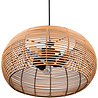 HLW LED LED Pendant Lamp Wood Trion Irene - 3-light round with E27 fitting, brown