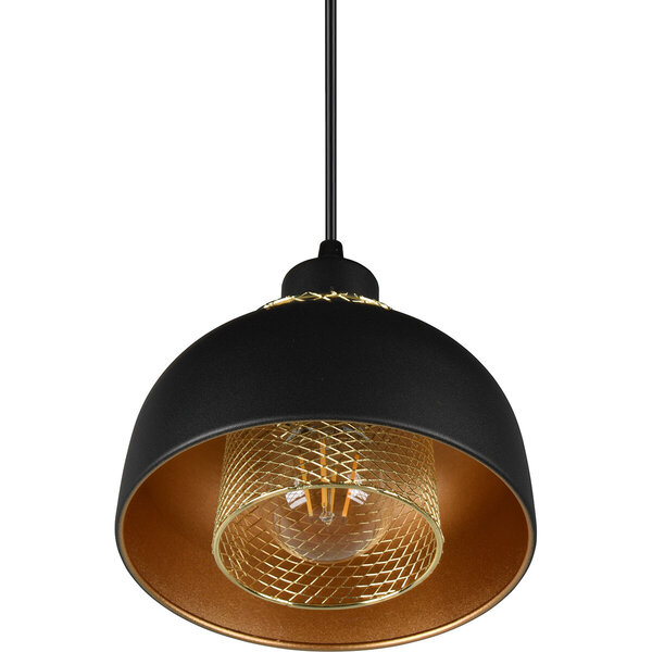 HLW LED Zwarte LED Hanglamp Trion Palmo - Mat Zwart Aluminium, E27, 1-lichts, Verstelbaar HLW LED Zwarte LED Hanglamp Trion Palmo - Mat Zwart Aluminium, E27, 1-lichts, Verstelbaar