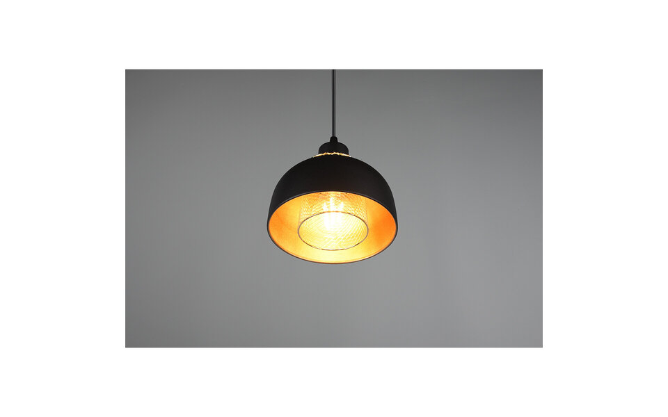 HLW LED Black LED Pendant Lamp Trion Palmo - Matte Black Aluminum, E27, 1-light, Adjustable HLW LED Black LED Pendant Lamp Trion Palmo - Matte Black Aluminum, E27, 1-light, Adjustable