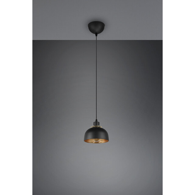 HLW LED Black LED Pendant Lamp Trion Palmo - Matte Black Aluminum, E27, 1-light, Adjustable HLW LED Black LED Pendant Lamp Trion Palmo - Matte Black Aluminum, E27, 1-light, Adjustable