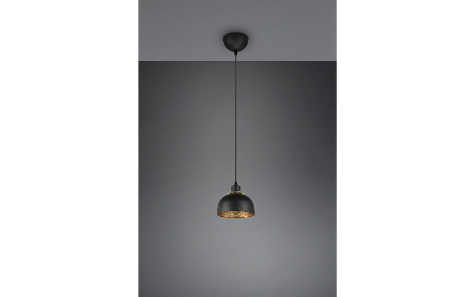 HLW LED Black LED Pendant Lamp Trion Palmo - Matte Black Aluminum, E27, 1-light, Adjustable HLW LED Black LED Pendant Lamp Trion Palmo - Matte Black Aluminum, E27, 1-light, Adjustable