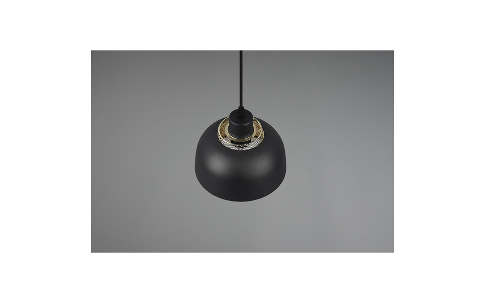 HLW LED Black LED Pendant Lamp Trion Palmo - Matte Black Aluminum, E27, 1-light, Adjustable HLW LED Black LED Pendant Lamp Trion Palmo - Matte Black Aluminum, E27, 1-light, Adjustable