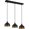 HLW LED Black LED Pendant Lamp Trion Palmo - 3-light Matte Black Aluminum LED Pendant Lamp
