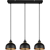 HLW LED Black LED Pendant Lamp Trion Palmo - 3-light Matte Black Aluminum LED Pendant Lamp