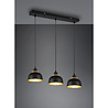 HLW LED Black LED Pendant Lamp Trion Palmo - 3-light Matte Black Aluminum LED Pendant Lamp