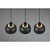 HLW LED Black LED Pendant Lamp Trion Palmo - 3-light Matte Black Aluminum LED Pendant Lamp