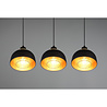 HLW LED Black LED Pendant Lamp Trion Palmo - 3-light Matte Black Aluminum LED Pendant Lamp