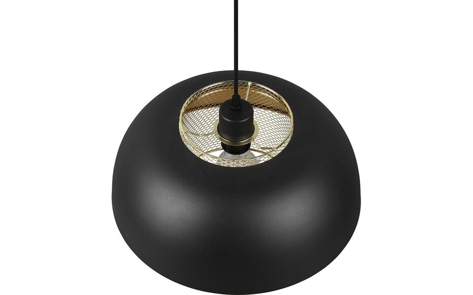 HLW LED Zwarte LED Hanglamp Trion Palmo XL - Mat Zwart Aluminium, E27, 1-lichts HLW LED Zwarte LED Hanglamp Trion Palmo XL - Mat Zwart Aluminium, E27, 1-lichts