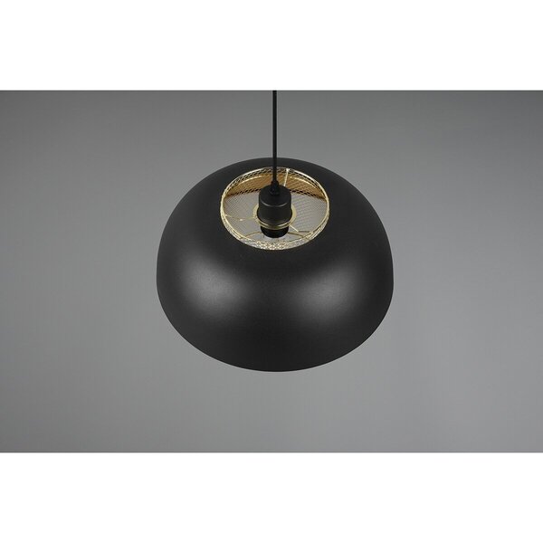 HLW LED Zwarte LED Hanglamp Trion Palmo XL - Mat Zwart Aluminium, E27, 1-lichts HLW LED Zwarte LED Hanglamp Trion Palmo XL - Mat Zwart Aluminium, E27, 1-lichts