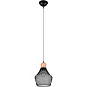 HLW LED Black LED Pendant Lamp Trion Jenna - Matte Black Aluminum, E27 Fitting, 1-light