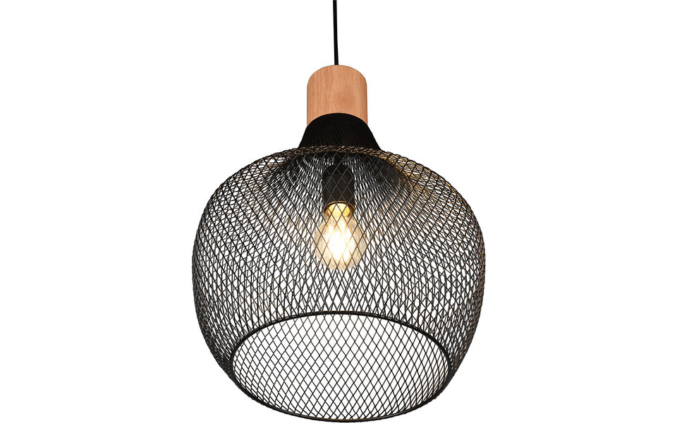 HLW LED Mat Zwarte LED Hanglamp Trion Jenna XL - Aluminium, E27, In hoogte verstelbaar HLW LED Mat Zwarte LED Hanglamp Trion Jenna XL - Aluminium, E27, In hoogte verstelbaar