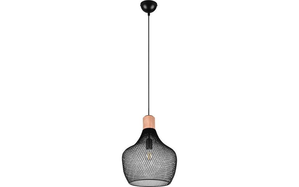 HLW LED Matte Black LED Pendant Lamp Trion Jenna XL - Aluminum, E27, Height Adjustable HLW LED Matte Black LED Pendant Lamp Trion Jenna XL - Aluminum, E27, Height Adjustable
