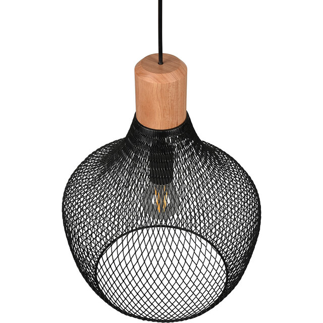 HLW LED Matte Black LED Pendant Lamp Trion Jenna XL - Aluminum, E27, Height Adjustable HLW LED Matte Black LED Pendant Lamp Trion Jenna XL - Aluminum, E27, Height Adjustable