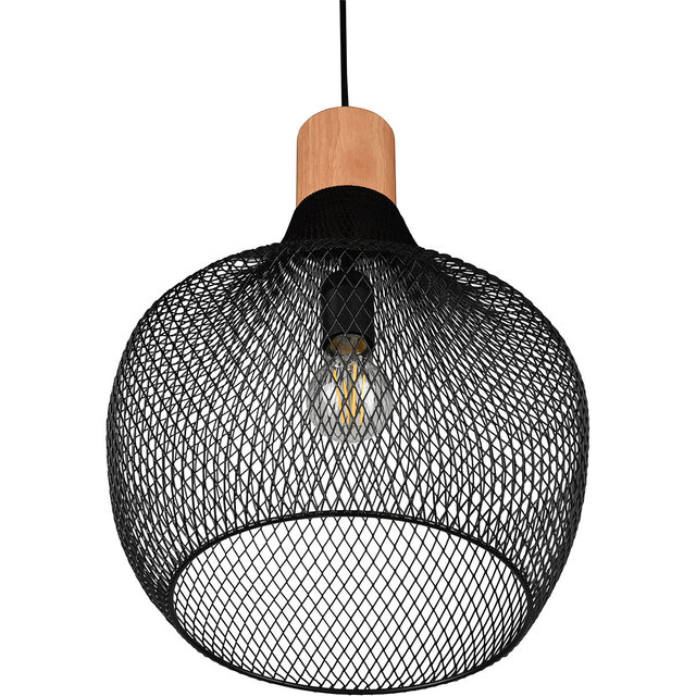 HLW LED Matte Black LED Pendant Lamp Trion Jenna XL - Aluminum, E27, Height Adjustable HLW LED Matte Black LED Pendant Lamp Trion Jenna XL - Aluminum, E27, Height Adjustable