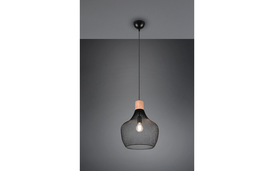 HLW LED Matte Black LED Pendant Lamp Trion Jenna XL - Aluminum, E27, Height Adjustable HLW LED Matte Black LED Pendant Lamp Trion Jenna XL - Aluminum, E27, Height Adjustable