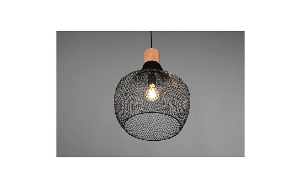 HLW LED Matte Black LED Pendant Lamp Trion Jenna XL - Aluminum, E27, Height Adjustable HLW LED Matte Black LED Pendant Lamp Trion Jenna XL - Aluminum, E27, Height Adjustable