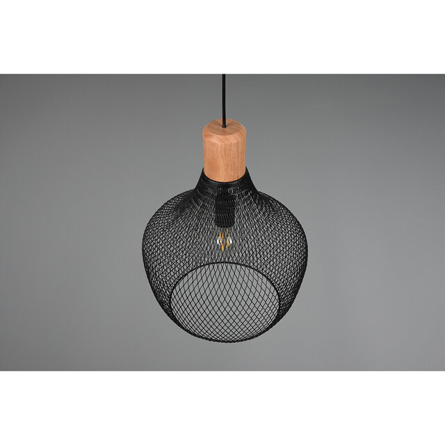 HLW LED Mat Zwarte LED Hanglamp Trion Jenna XL - Aluminium, E27, In hoogte verstelbaar HLW LED Mat Zwarte LED Hanglamp Trion Jenna XL - Aluminium, E27, In hoogte verstelbaar