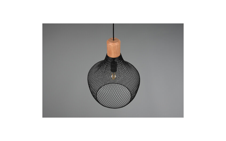 HLW LED Matte Black LED Pendant Lamp Trion Jenna XL - Aluminum, E27, Height Adjustable HLW LED Matte Black LED Pendant Lamp Trion Jenna XL - Aluminum, E27, Height Adjustable