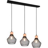 LED Pendant Lamp Trion Jenna - Matte Black, 3-light, E27 Fitting LED Pendant Lamp Trion Jenna - Matte Black, 3-light, E27 Fitting