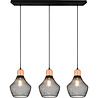 HLW LED Zwarte LED Hanglamp Trion Jenna - 3-lichts, Mat Zwart Aluminium, E27 Fitting