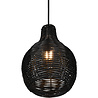 HLW LED Black LED Pendant Lamp Wood - Trion Sparko Round 1-light E14 LED Lamp