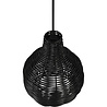 HLW LED Black LED Pendant Lamp Wood - Trion Sparko Round 1-light E14 LED Lamp