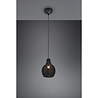 HLW LED Black LED Pendant Lamp Wood - Trion Sparko Round 1-light E14 LED Lamp