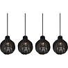HLW LED LED Pendant Lamp Wood - Black 4-Light Trion Sparko with E14 Fitting