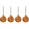 HLW LED LED Pendant Lamp Wood - Trion Sparko 4-light Brown Pendant Lighting with E14 Fitting