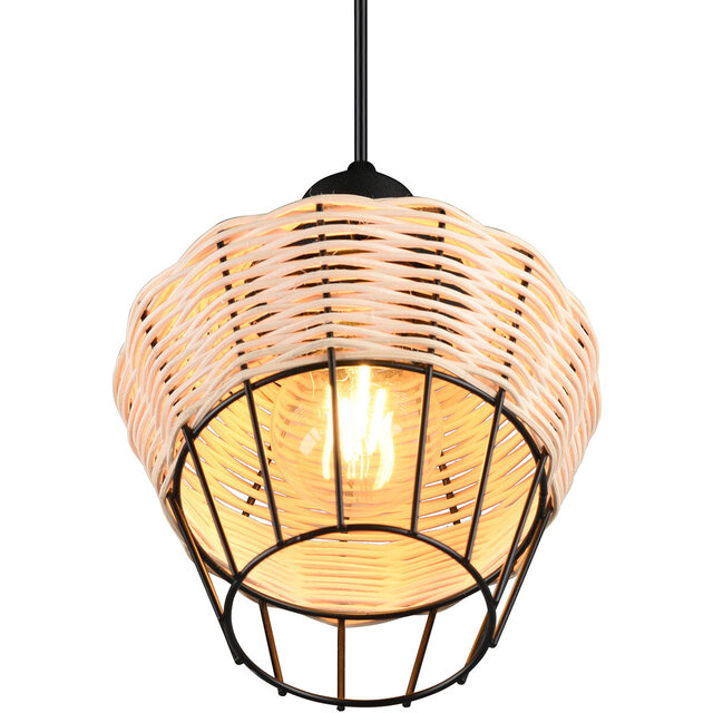 HLW LED LED Pendant Lamp Trion Bera - 1-light, E27 Fitting, Round Brown Aluminum