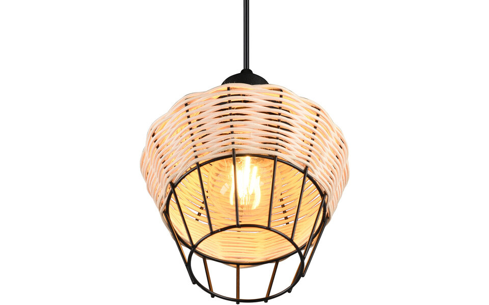 HLW LED LED Hanglamp Trion Bera - 1-lichts, E27 Fitting, Rond Bruin Aluminium