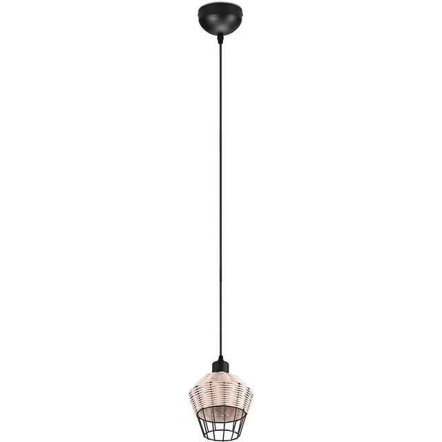 HLW LED LED Pendant Lamp Trion Bera - 1-light, E27 Fitting, Round Brown Aluminum